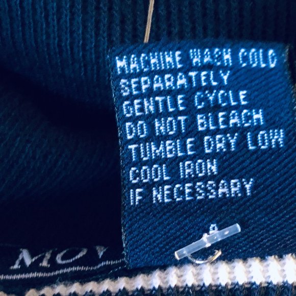 NWT Moving Bleu Sz M Fit L  Womens Knit Navy Jacket Button Embroidered Pocket - Picture 12 of 12